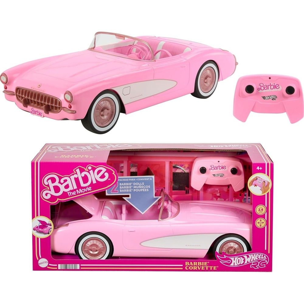 Barbie The Movie Pink Corvette RC Car Hot Wheels Remote Control NEW NIB